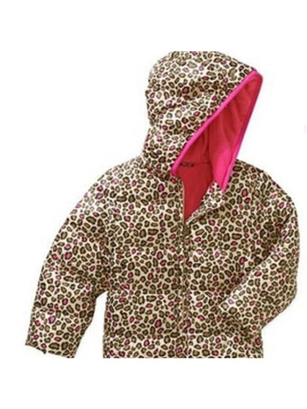 Healthtex Baby Girls 12M Bubble Puffer Jacket, Khaki Animal Print